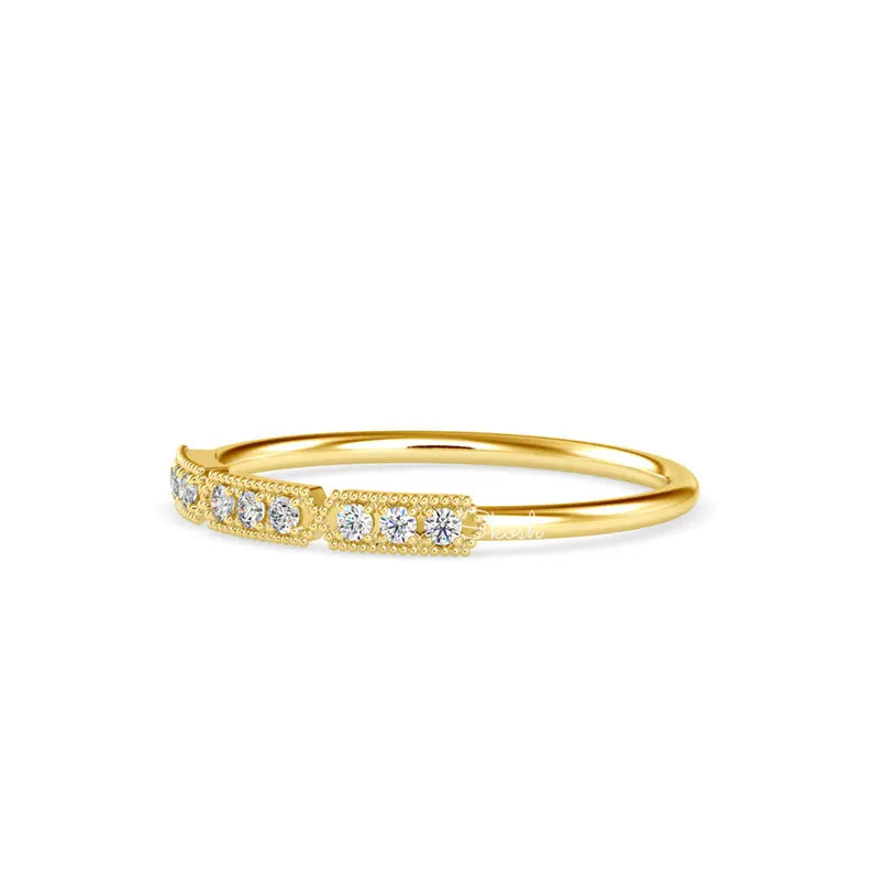 Unique 10k/14k Solid Wedding Ring