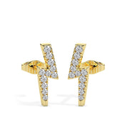 Lighting Bolt Diamond Stud Earrings