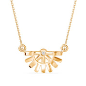 Fan Lab Grown Diamond Pendant Necklace