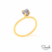 1 CTW Grey Diamond Stacking Dainty Engagement Ring