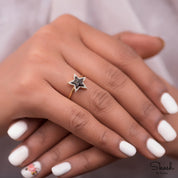 Celestial Star Black Rough Diamond Ring