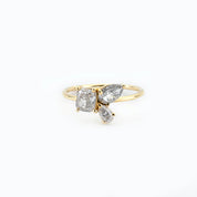 Lab Grown Diamond Pear and Cushion Cut Engagement Ring