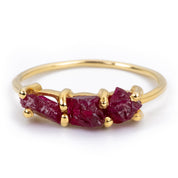 Raw Ruby Multi-Stone Ring