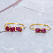 Raw Ruby Stackable Ring