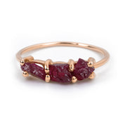 Raw Ruby Multi-Stone Ring