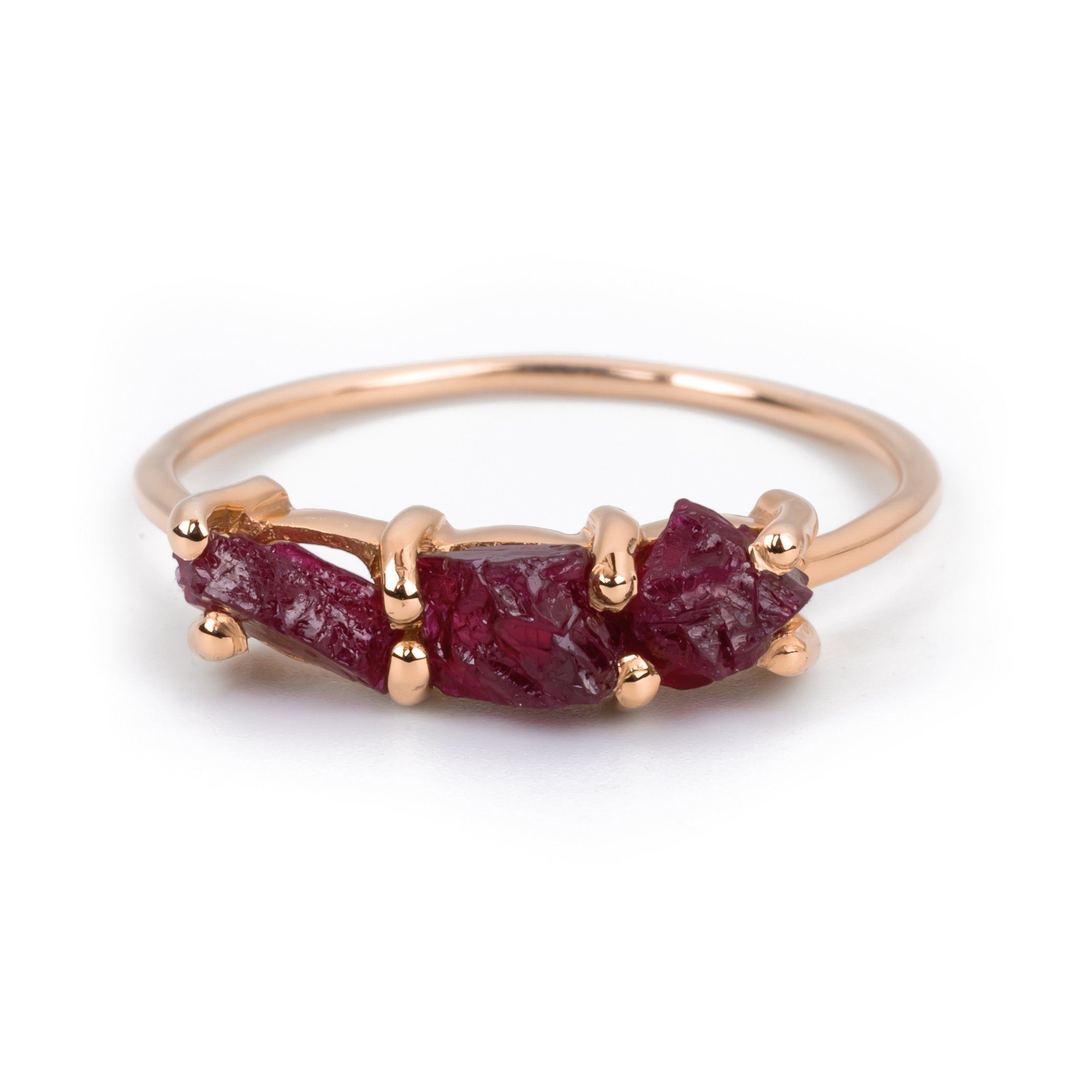 Raw Ruby Multi-Stone Ring