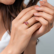 Raw Ruby Stackable Ring