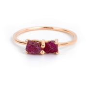 Raw Ruby Multi-Stone Ring