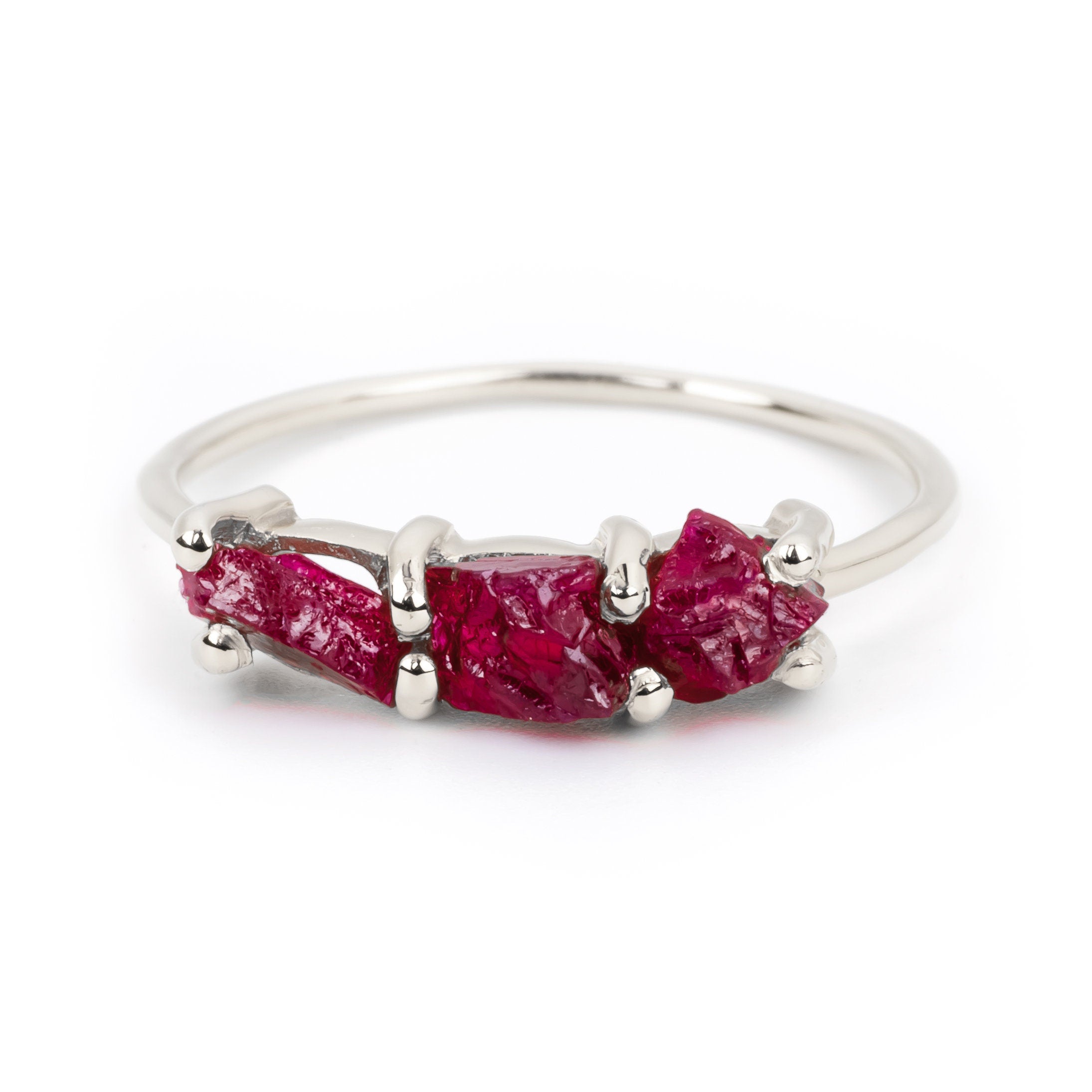 Raw Ruby Multi-Stone Ring