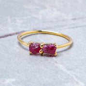 Raw Ruby Stackable Ring