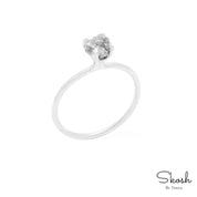 1 CTW Grey Diamond Stacking Dainty Engagement Ring