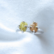 Natural Raw Yellow & Red Diamond Ring