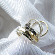 Chunky Boho Style Natural Raw Brown Diamond Ring