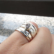 Chunky Boho Style Natural Raw Brown Diamond Ring