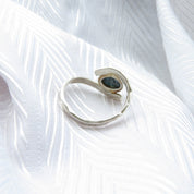 Natural Raw Blue Diamond Solitaire Statement Ring