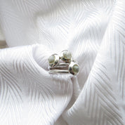 3 Stone Gray Raw Diamond Ring