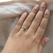 Gray Raw Diamond Solitaire Everyday Wear Ring