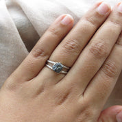 Black Raw Diamond Solitaire Everyday Wear Ring