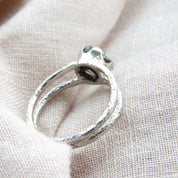 Black Raw Diamond Solitaire Everyday Wear Ring