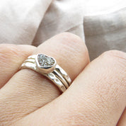 Raw Rough Brown Diamond Solitaire Ring