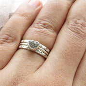 Raw Rough Brown Diamond Solitaire Ring