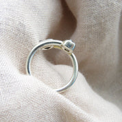 2 Stone Black Raw Diamond Ring