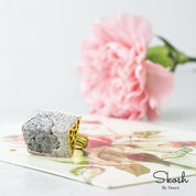 Oversized Raw Gray Diamond Cocktail Ring