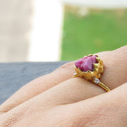 Natural Raw Ruby Solitaire Ring
