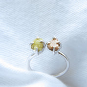 Natural Raw Yellow & Red Diamond Ring