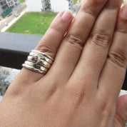 Chunky Boho Style Natural Raw Brown Diamond Ring