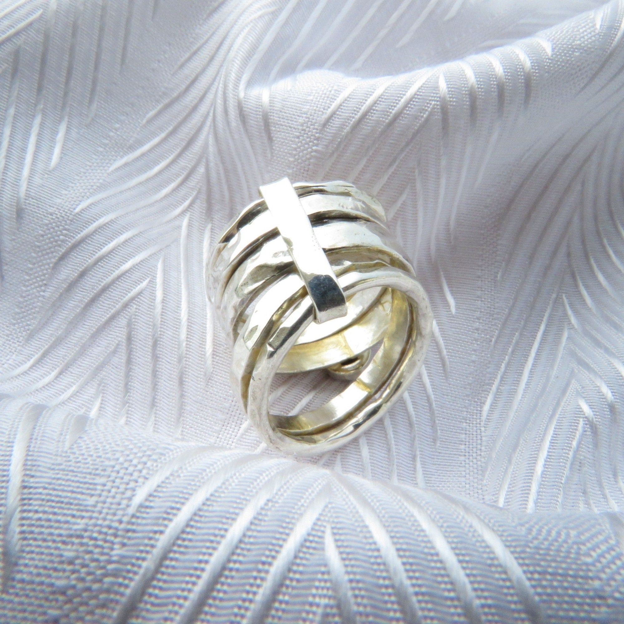 Chunky Boho Style Natural Raw Brown Diamond Ring