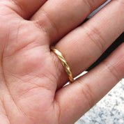 2 Stone Raw Yellow Diamond Ring