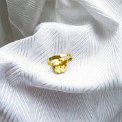 Yellow Raw Diamond Chunky Boho Style Solitaire Statement Ring