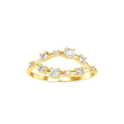 Minimal Evil Eye Shape Lab Grown Diamond Ring
