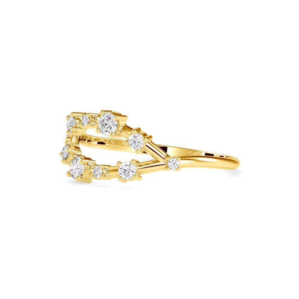 Minimal Evil Eye Shape Lab Grown Diamond Ring