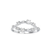 Minimal Evil Eye Shape Lab Grown Diamond Ring