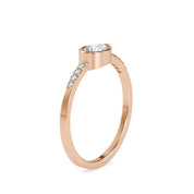 East West 0.35 CWT Pear Solitaire Lab Grown Diamond Ring