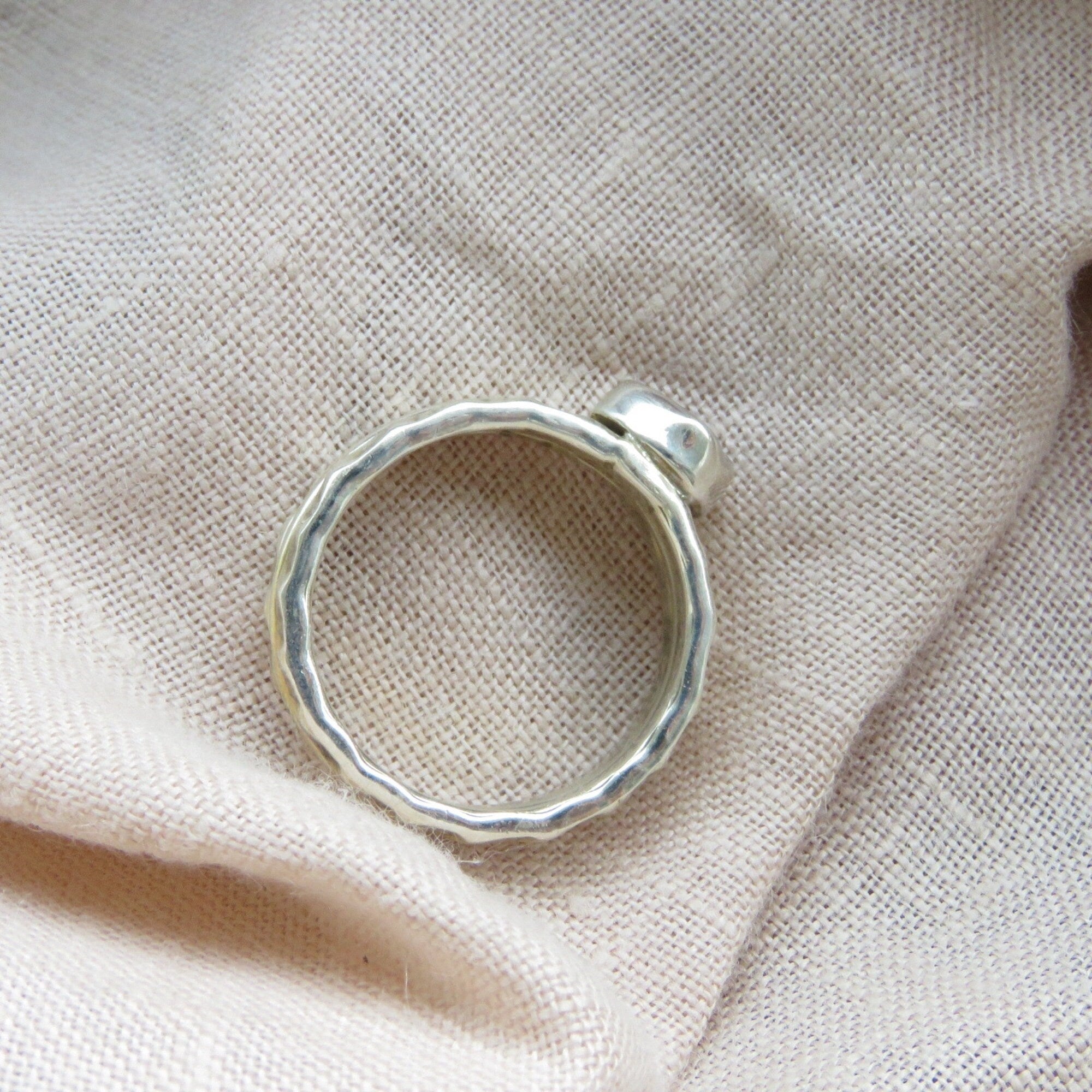 Raw Rough Brown Diamond Solitaire Ring