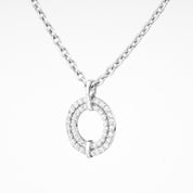 Double Aura Round Diamond Charm Pendant