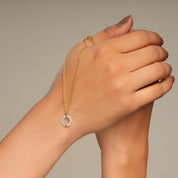 Double Aura Round Diamond Charm Pendant