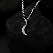 Crescent Moon Diamond Charm Pendant