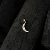 Crescent Moon Diamond Charm Pendant