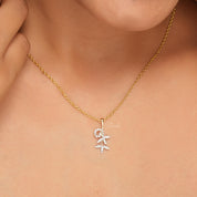 Minimal Flower Lab Grown Diamond Pendant Necklace