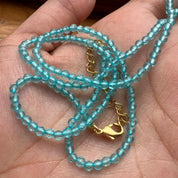 Hamsa Hand Labradorite Hand Carved Pendant Necklace