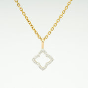 Delicate Flower Diamond Charm Pendant