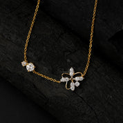 Flower Solitaire Diamond Chain Bracelet