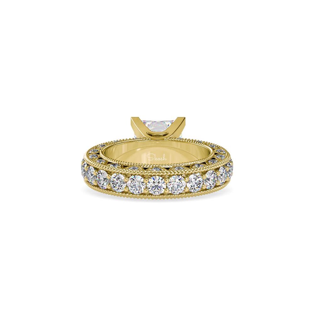 4.5 TCW Princess Cut Lab Grown Diamond Solitaire Engagement Ring