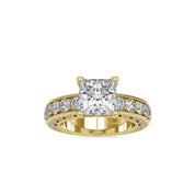 4.5 TCW Princess Cut Lab Grown Diamond Solitaire Engagement Ring