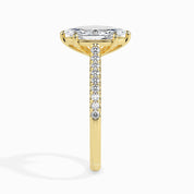 3 Carats Marquise Cut Diamond Engagement Pave Ring