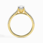 3 Carats Marquise Cut Diamond Engagement Pave Ring